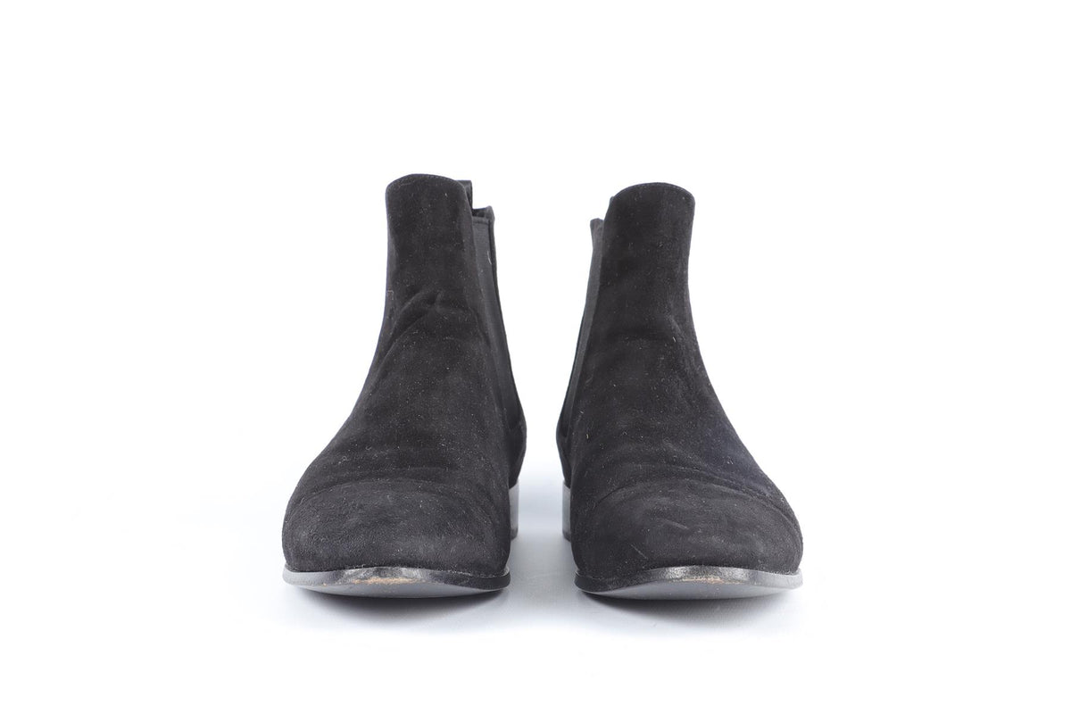 PRADA BLACK SUEDE ANKLE BOOTS EU 38 UK 5 US 8