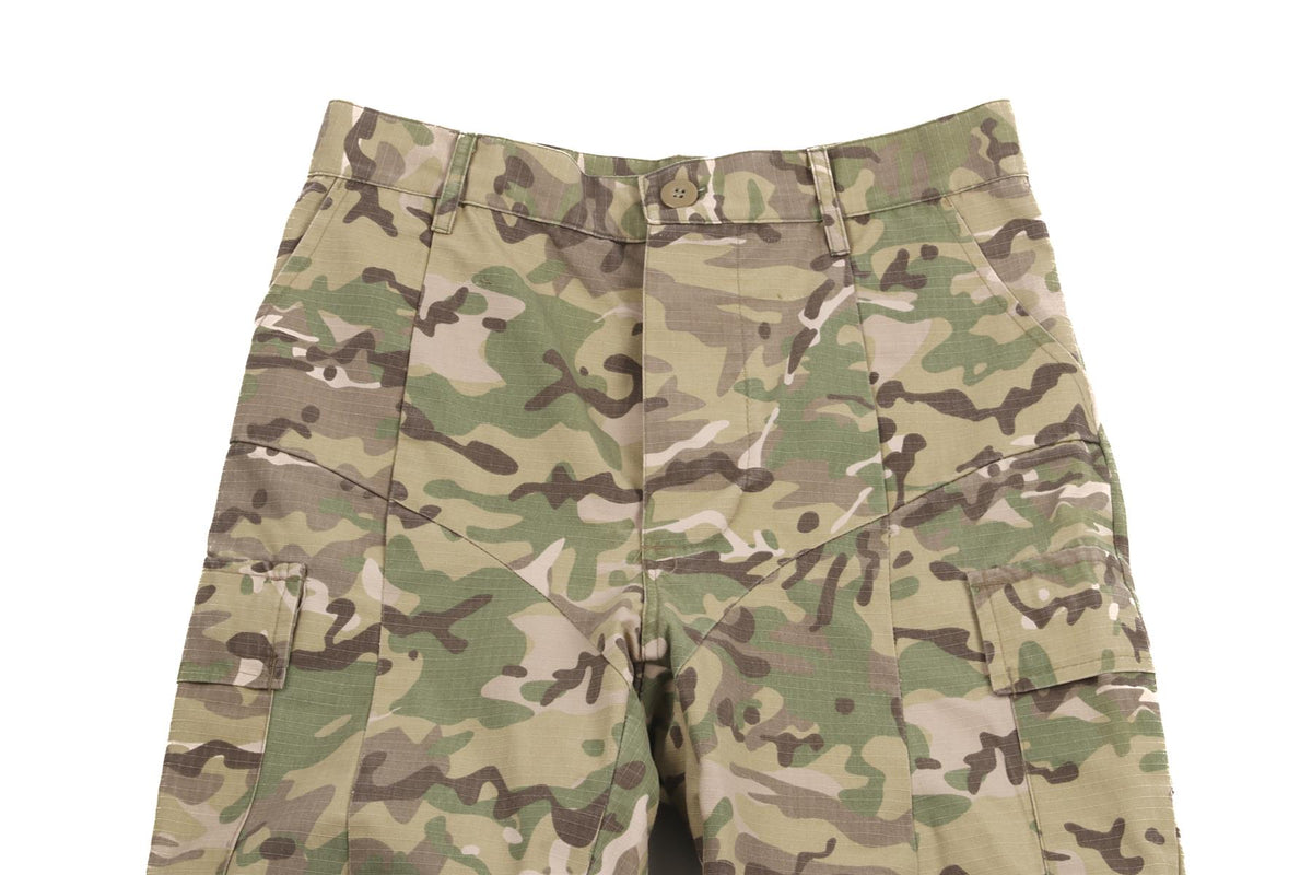 VETEMENTS GREEN COTTON TAPERED PANTS MEDIUM