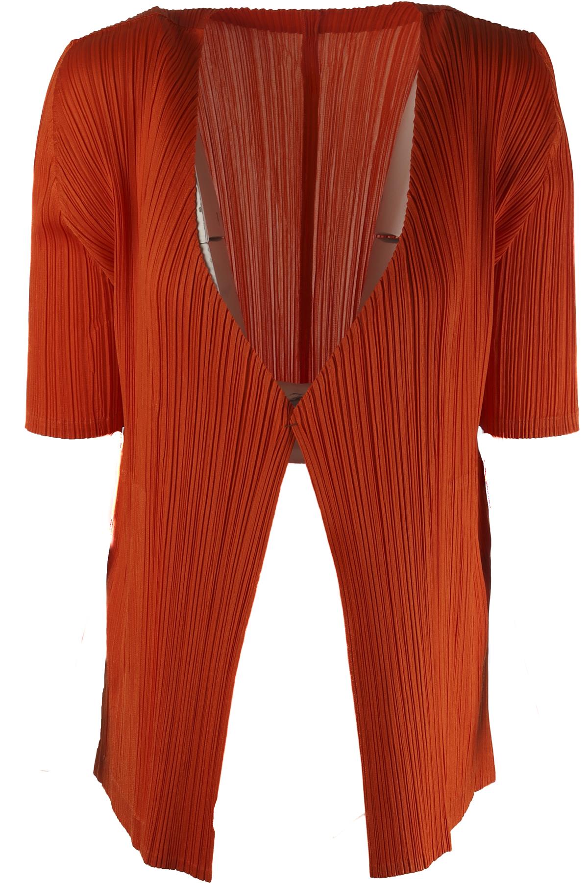 PLEATS PLEASE ISSEY MIYAKE ORANGE CARDIGAN JP 3 UK 8