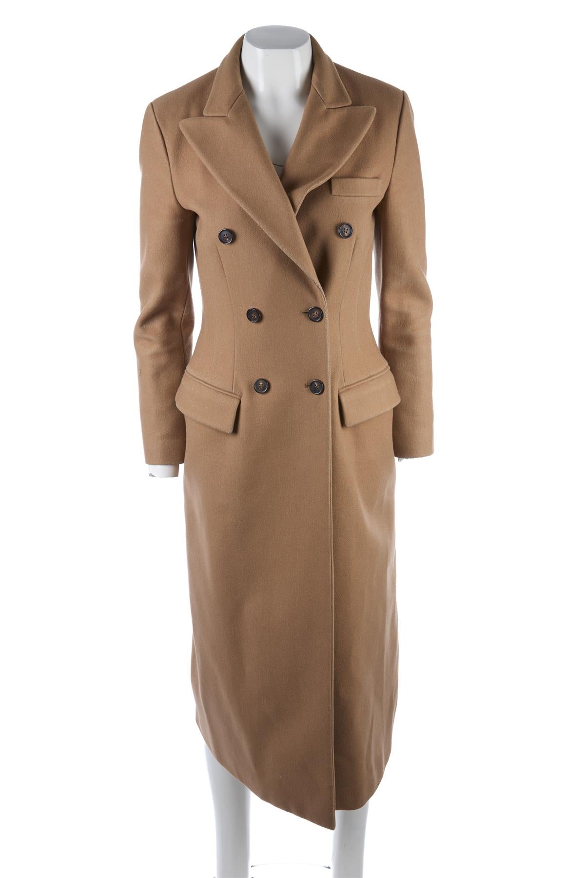 MULBERRY BROWN WOOL COAT IT 44 UK 12