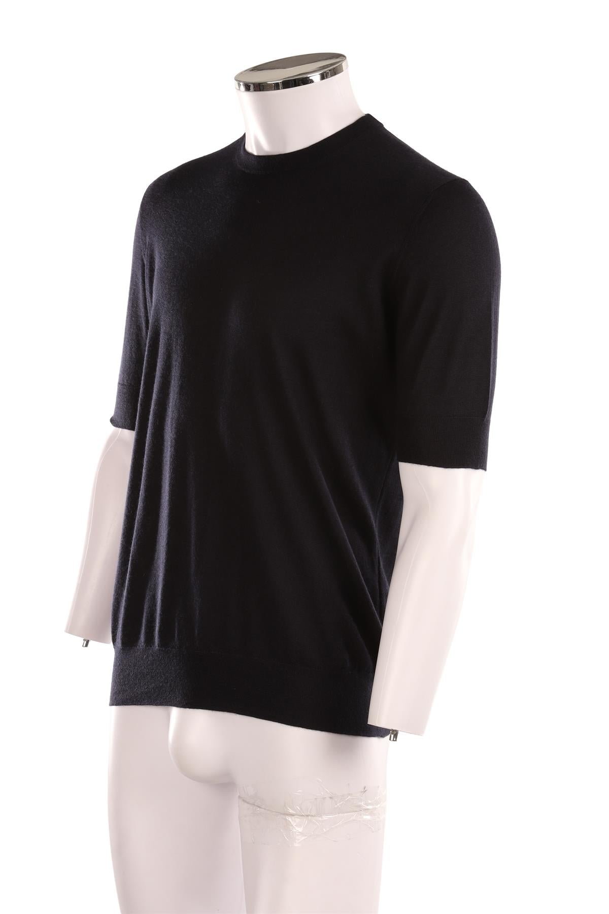 THOM SWEENEY NAVY MEN'S COTTON TOP LARGE