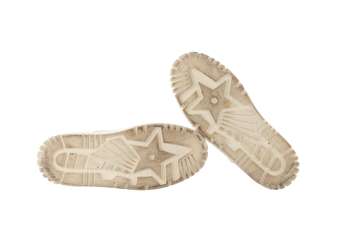 CHRISTIAN DIOR ECRU ADDICT FABRIC SNEAKERS EU 39 UK 6 US 9