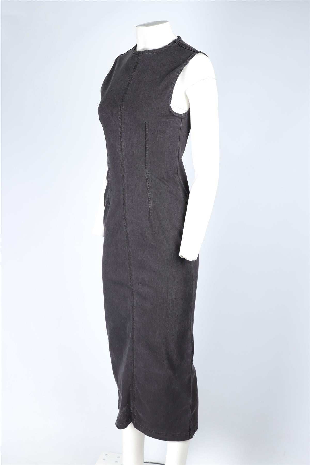 REFORMATION BLACK DEMIN MIDI DRESS US 2 UK 6