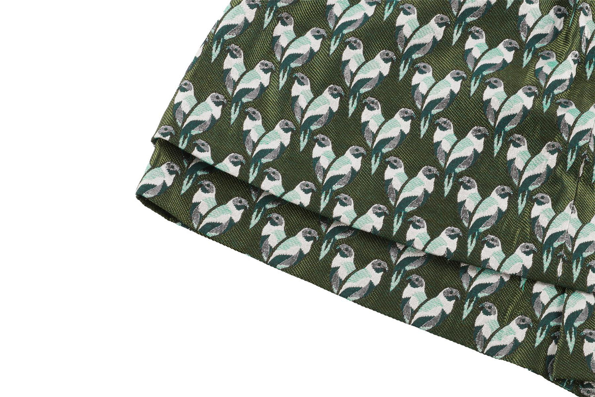 MAJE GREEN JACQUARD SKIRT FR 34 UK 6