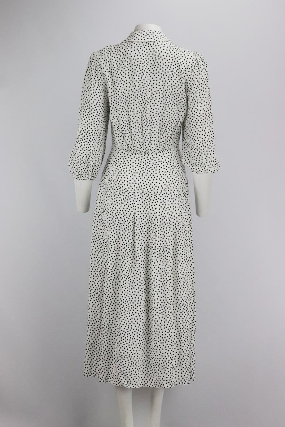 RIXO POLKA DOT VOILE MAXI DRESS XSMALL