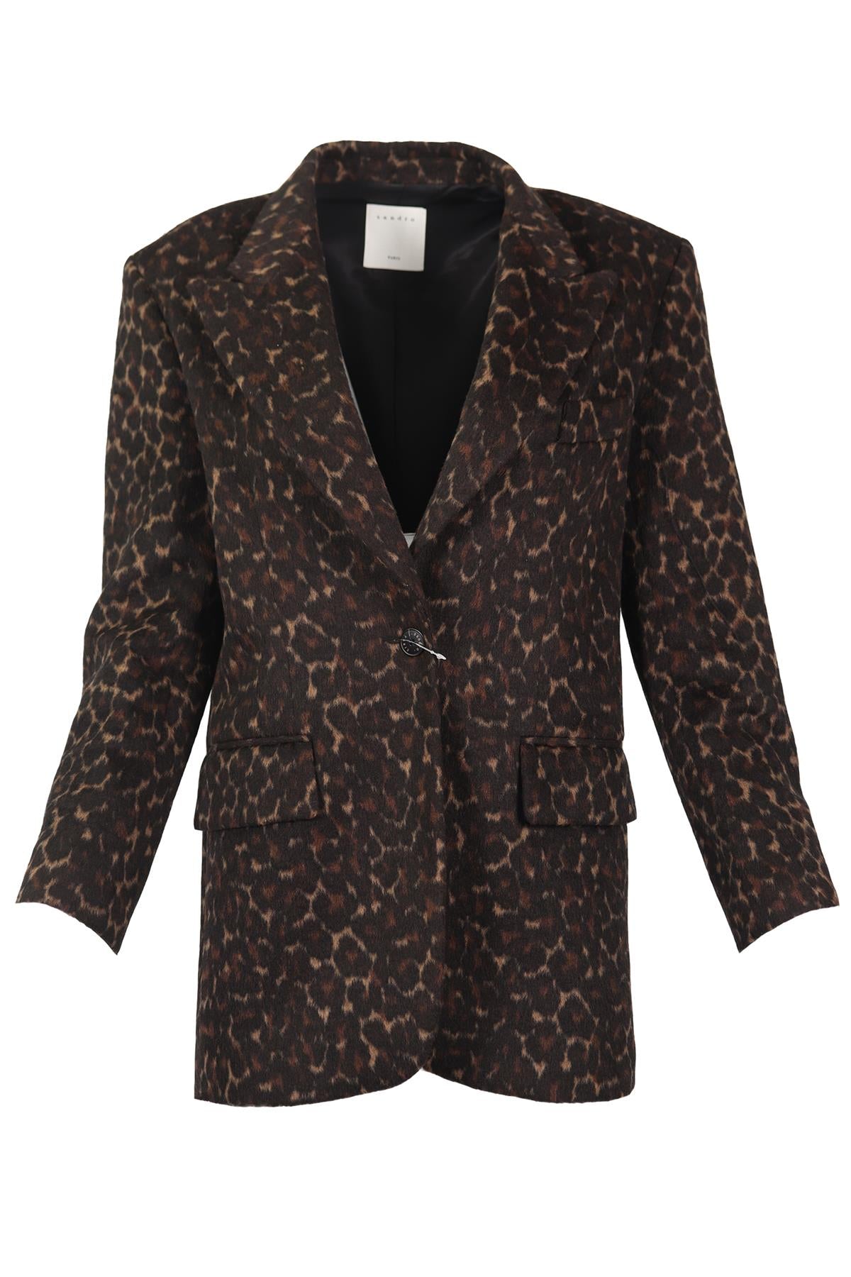 SANDRO WOOL BLEND BLAZER FR 34 UK 6