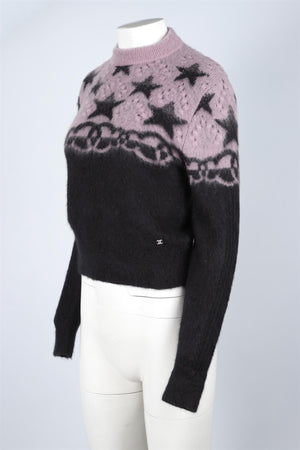 CHANEL PURPLE 2023 CASHMERE SWEATER FR 34 UK 6