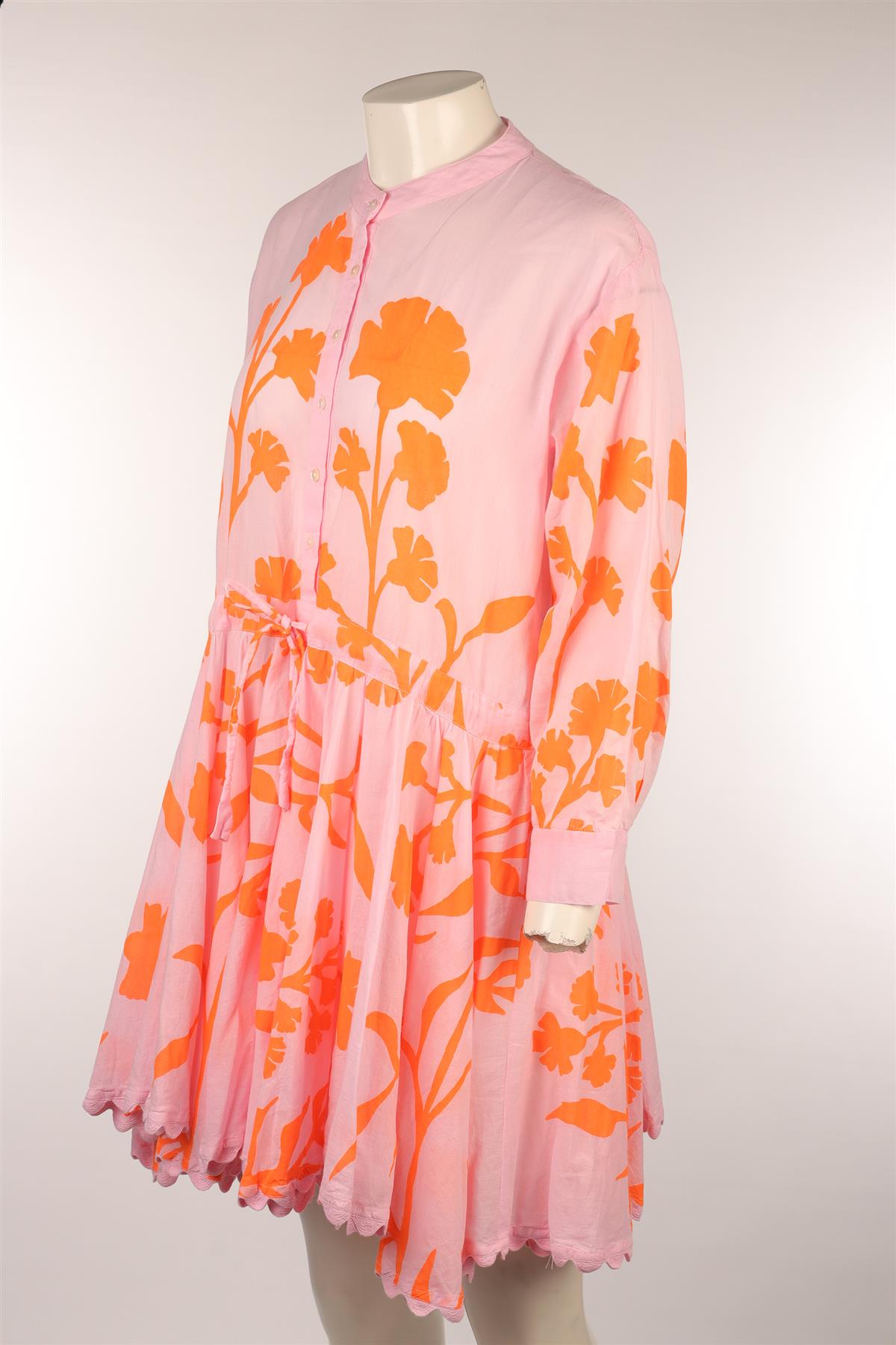 JULIET DUNN LONDON PINK COTTON MINI DRESS 3 UK 12/14