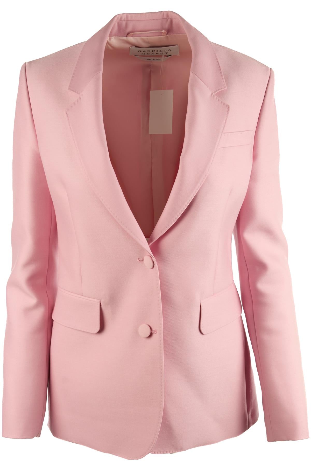 GABRIELA HEARST PINK WOOL BLAZER IT 38 UK 6