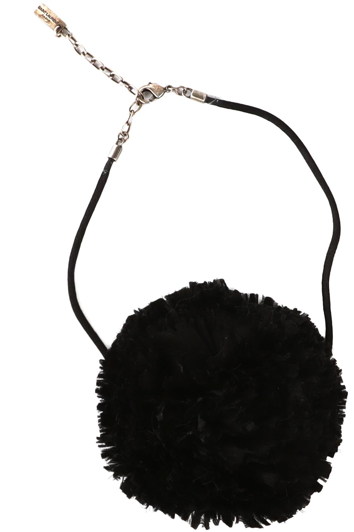SAINT LAURENT BLACK SATIN CHOKER