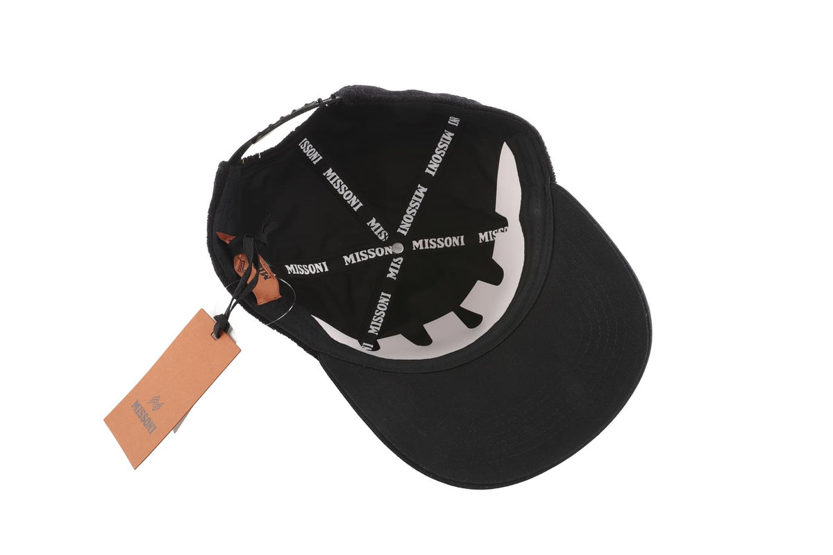 MISSONI BLACK COTTON BASEBALL CAP