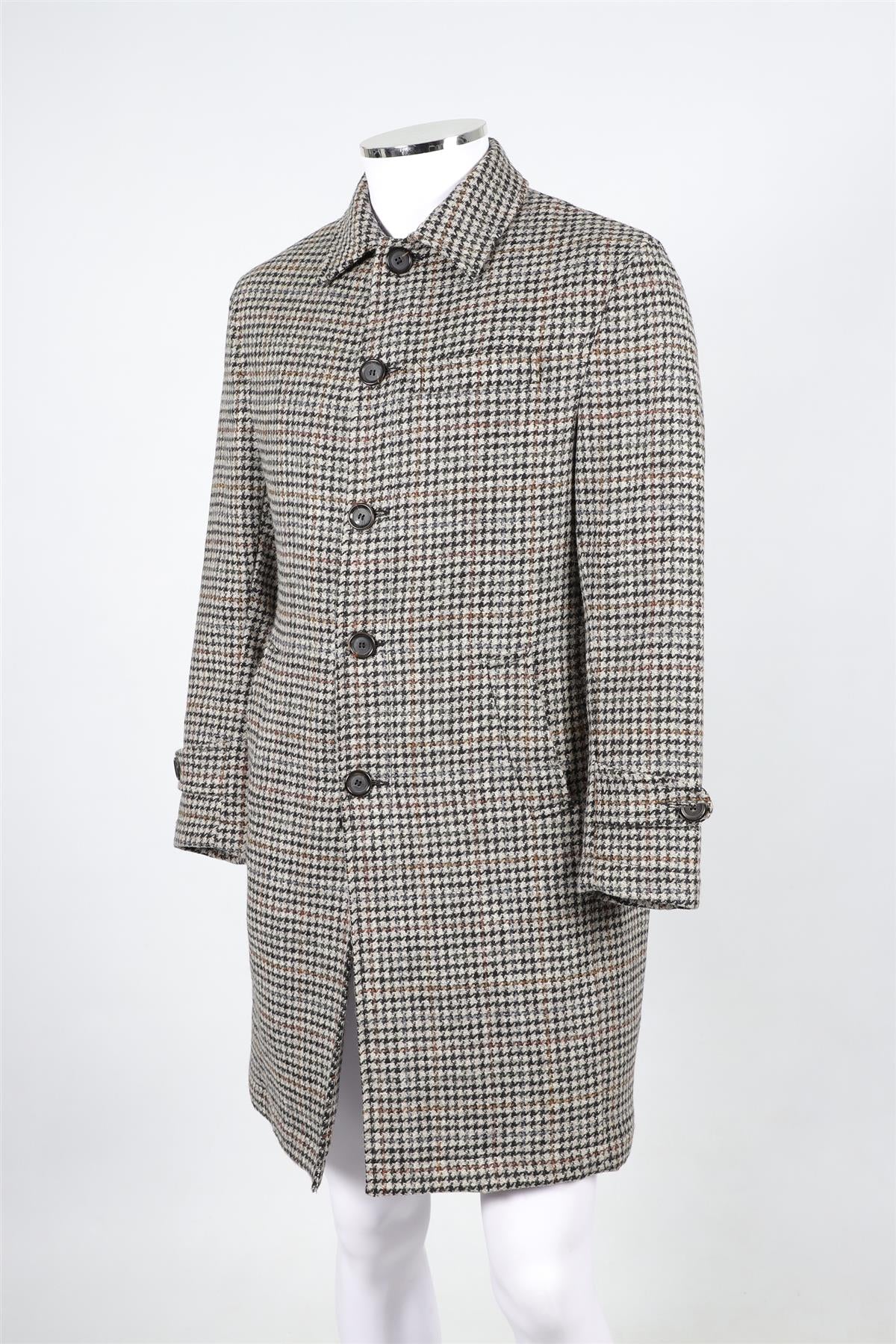 OLIVER SPENCER BEIGE MEN'S WOOL COAT UK 36