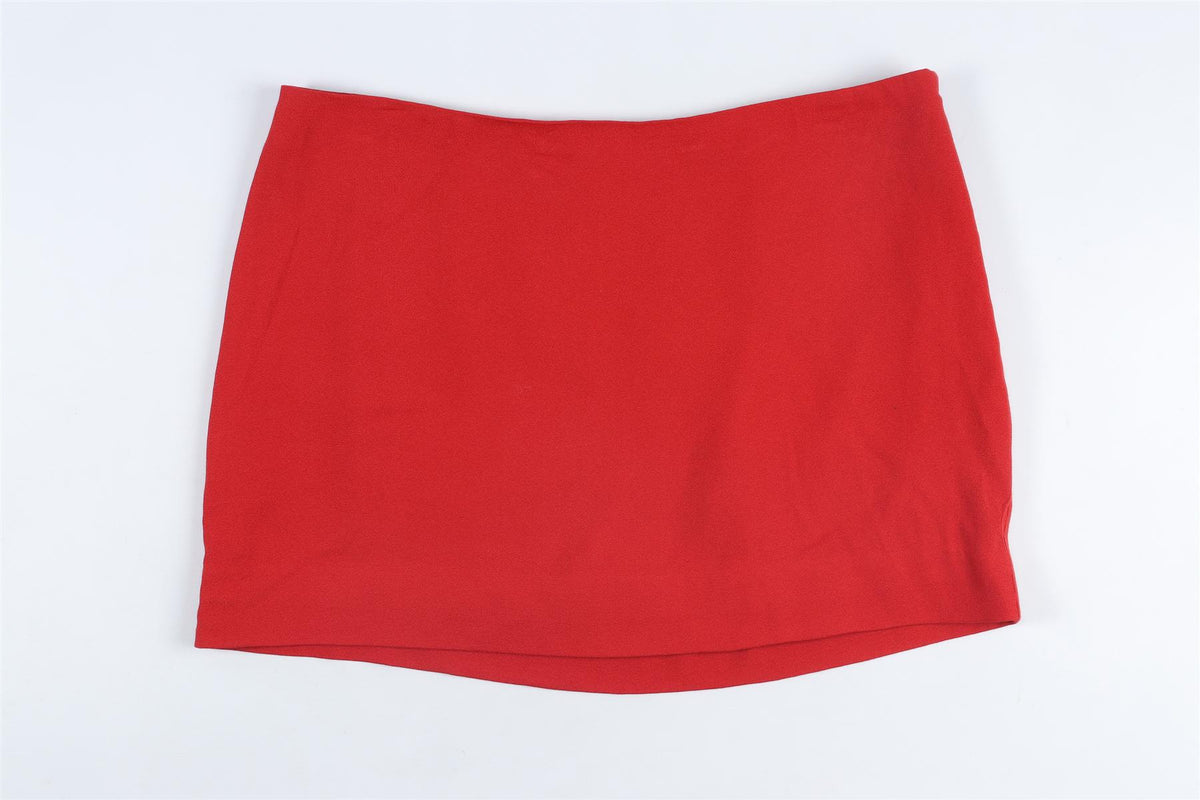 REFORMATION RED CREPE MINI SKIRT US 2 UK 6