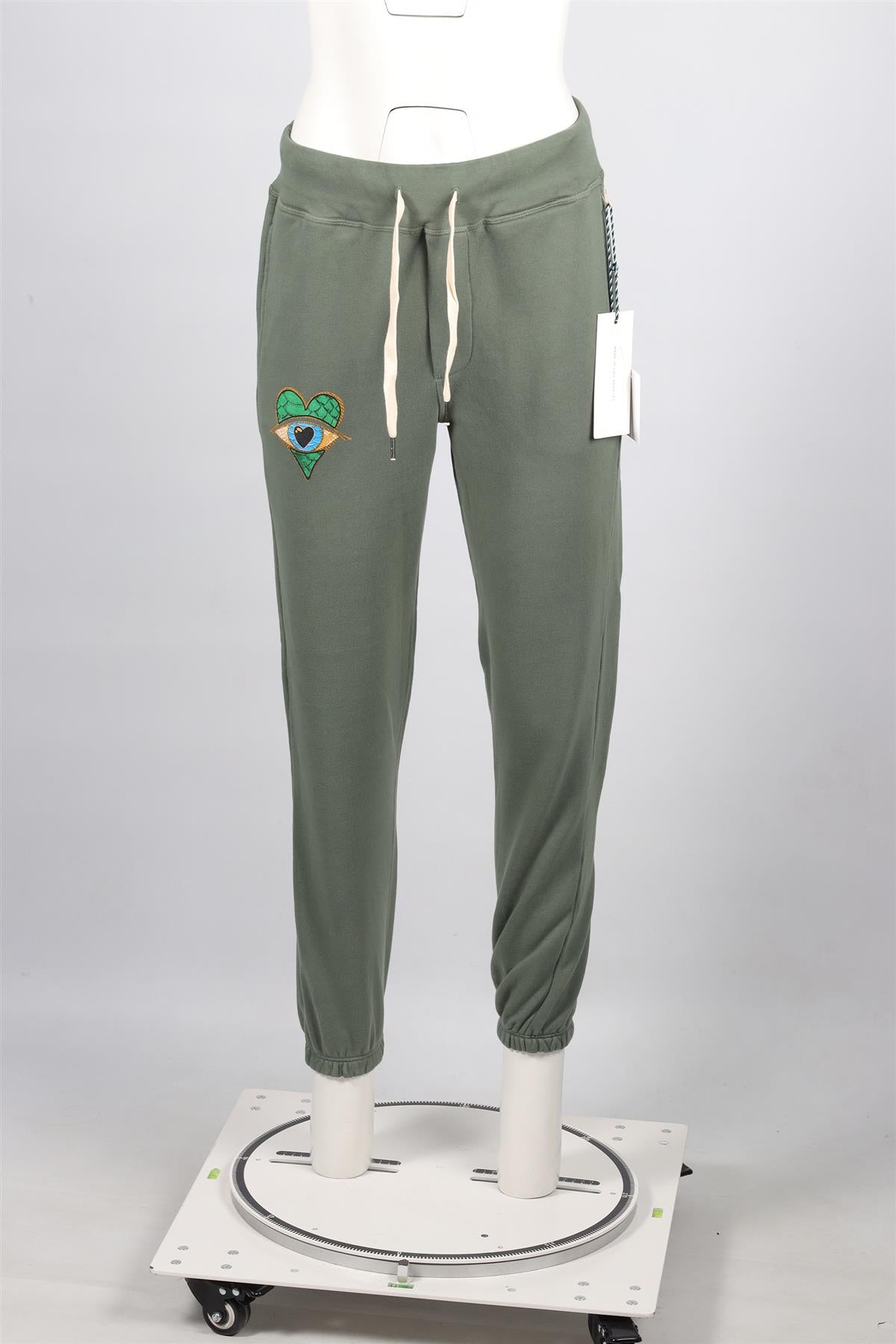 NSF + JACQUIE AICHE GREEN COTTON TRACK PANTS SMALL