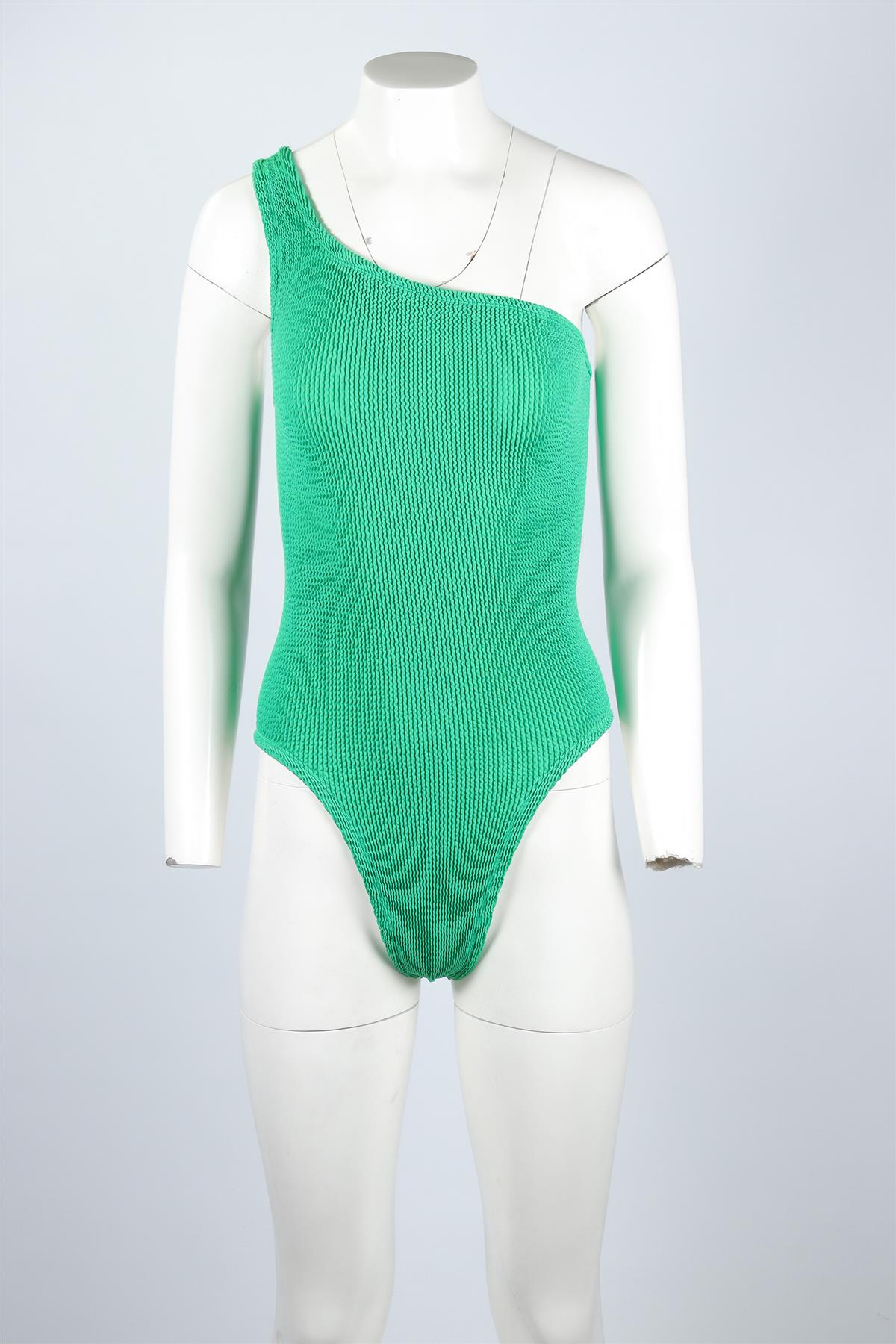 HUNZA G GREEN SWIMSUIT ONE SIZE