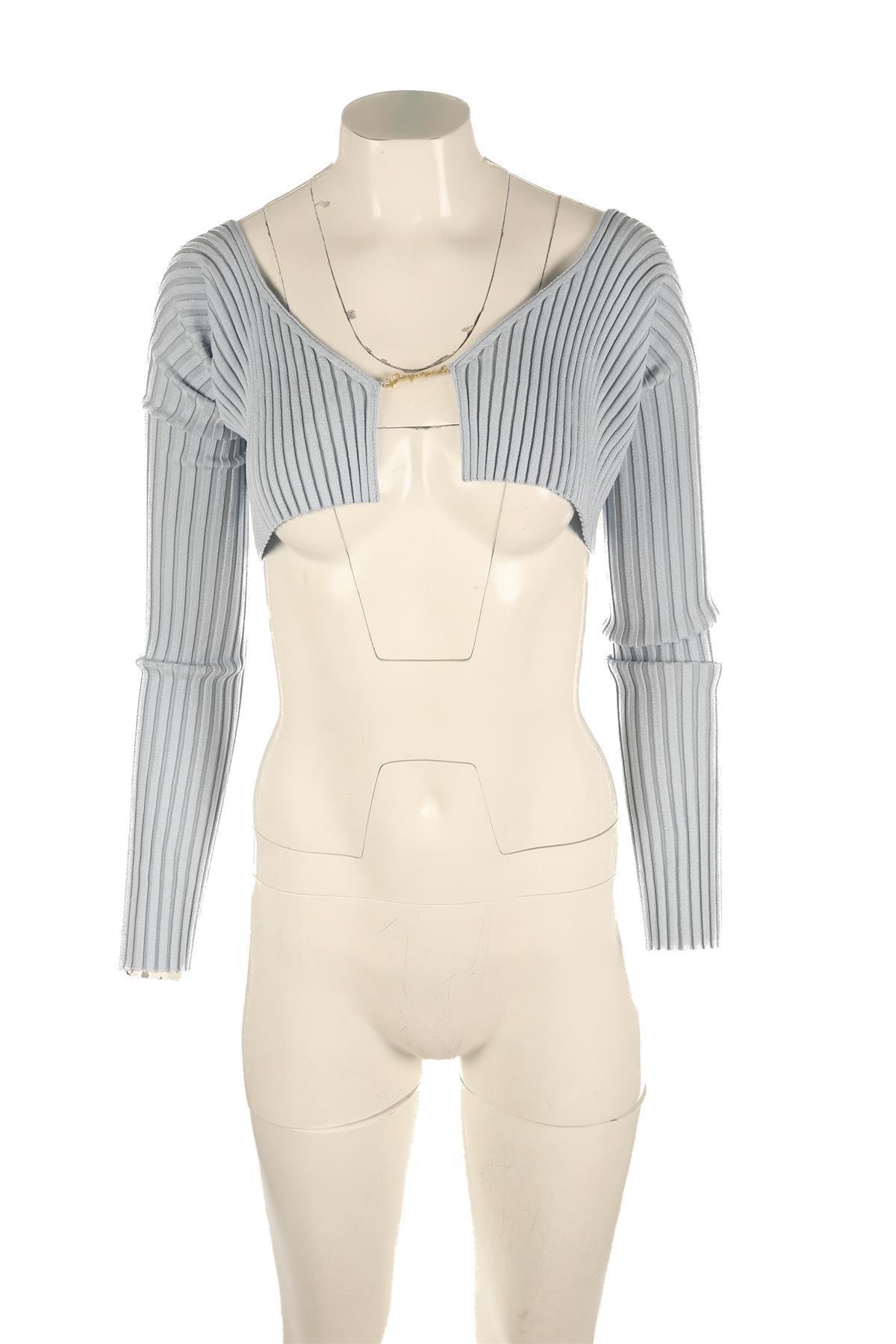 JACQUEMUS BLUE KNIT TOP FR 36 UK 8