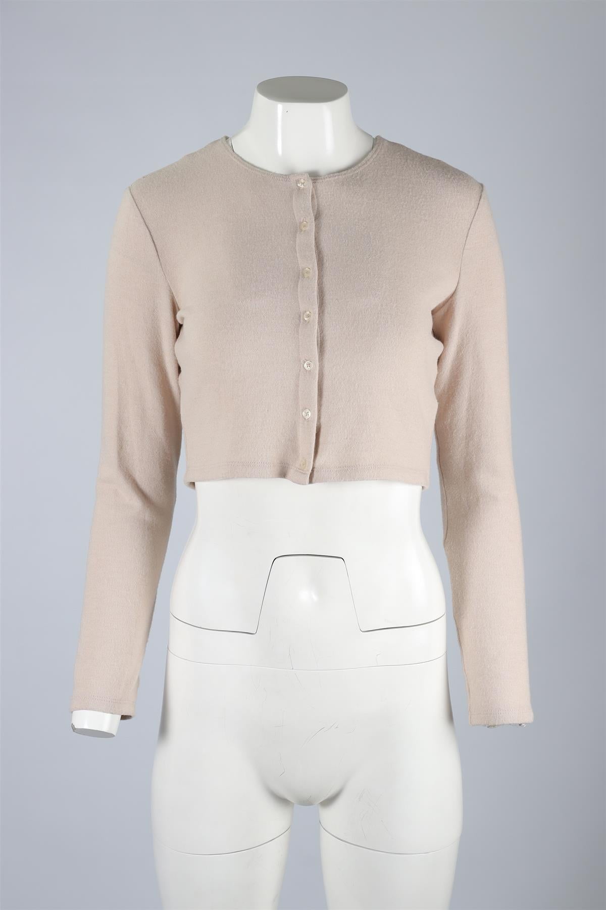 LESET BEIGE CASHMERE CARDIGAN SMALL