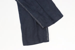 HARAGO NAVY MEN'S LINEN PANTS SMALL