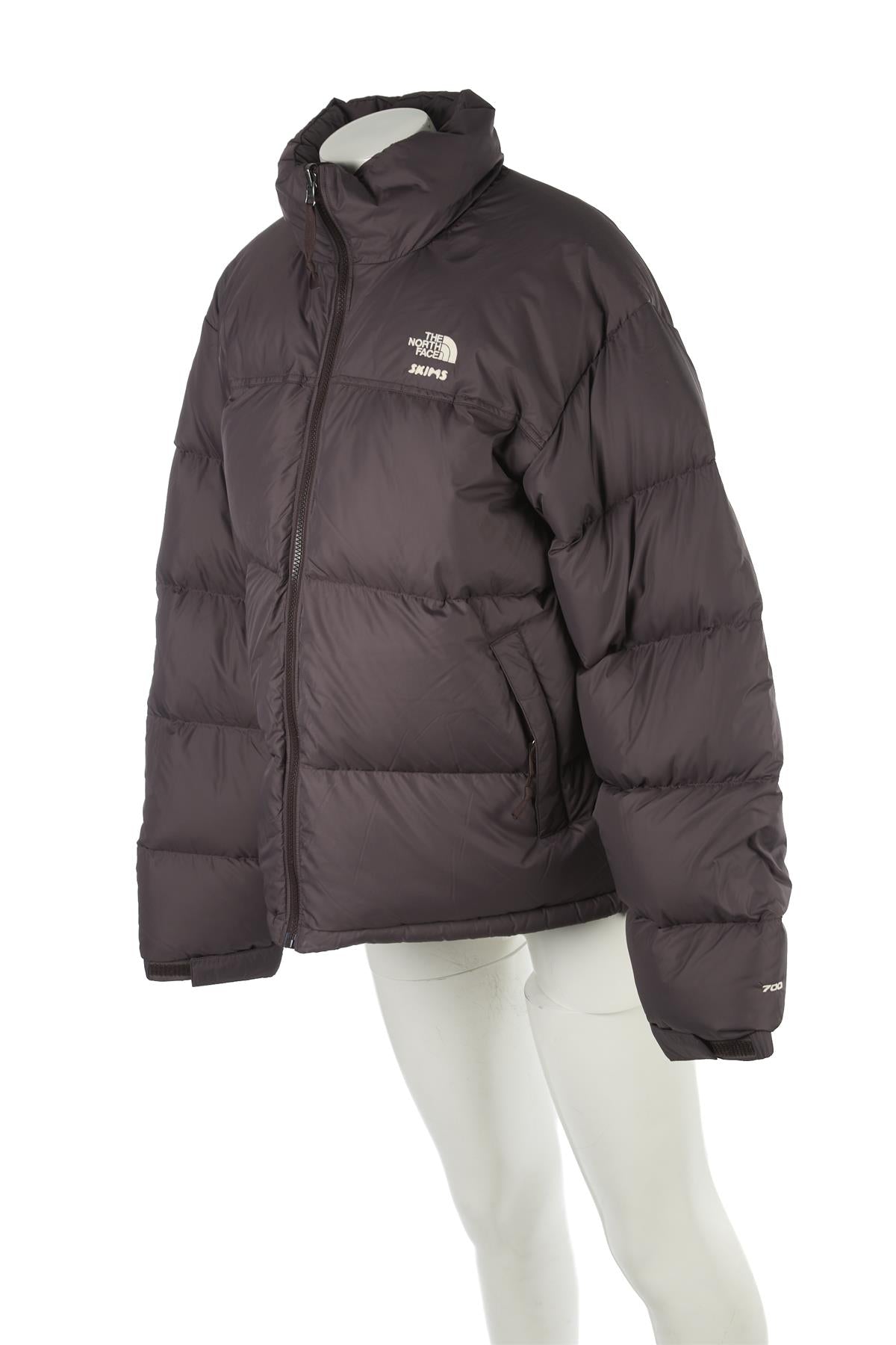 THE NORTH FACE + SKIMS BROWN PADDED SHELL JACKET LARGE