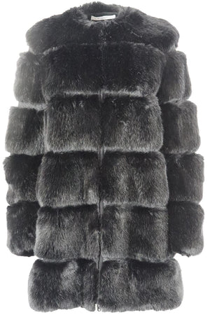 GIVENCHY FAUX FUR AND MESH COAT SMALL