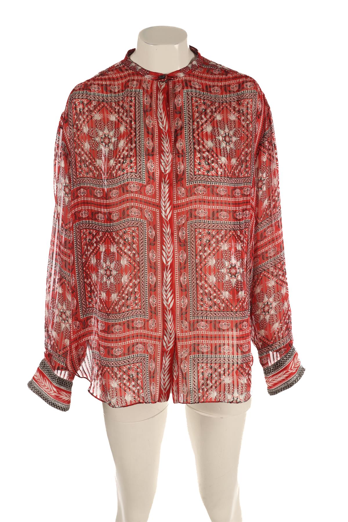 ISABEL MARANT RED SILK TOP FR 36