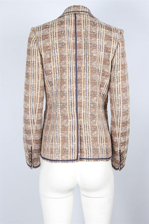 VERONICA BEARD MULTI TWEED BLAZER US 6 UK 10