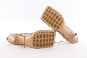 BOTTEGA VENETA BEIGE MESH PUMPS EU 40 UK 7 US 10