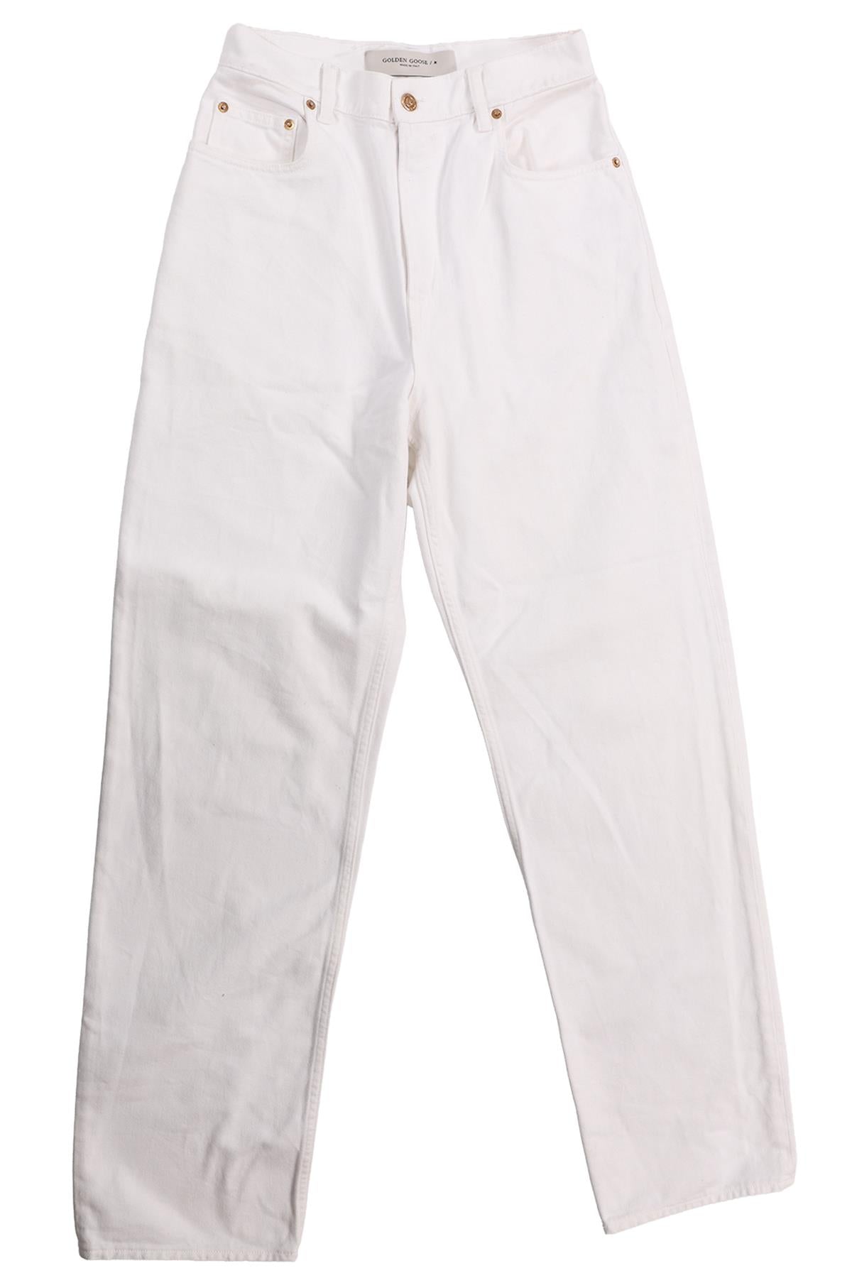 GOLDEN GOOSE DELUXE BRAND WHITE HIGH RISE STRAIGHT LEG JEANS W27 UK 8-10