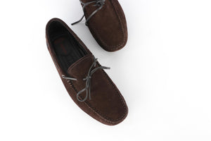 TOD'S + FERRARI BROWN MEN'S SUEDE LOAFERS EU 41.5 UK 7.5 US 8.5