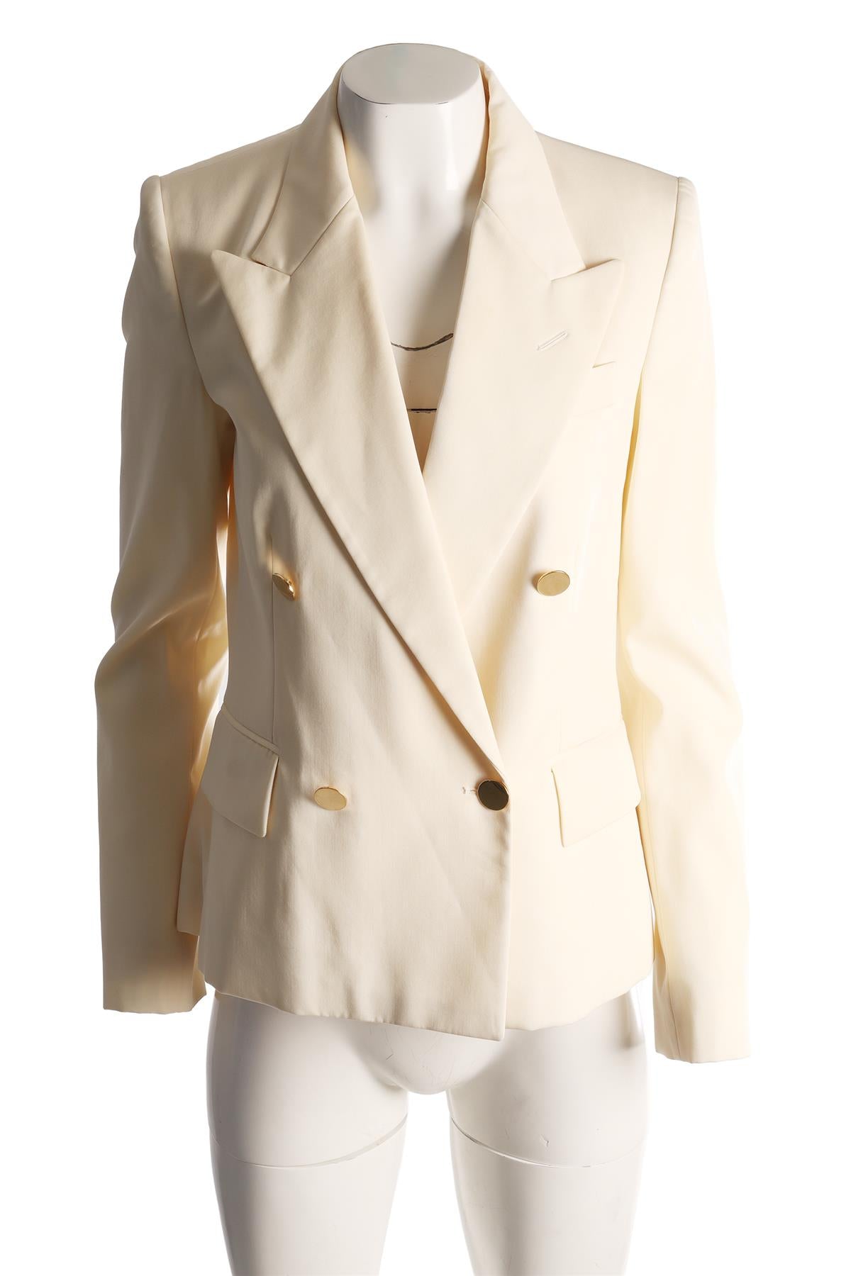STELLA MCCARTNEY CREAM WOOL BLAZER IT 40 UK 8
