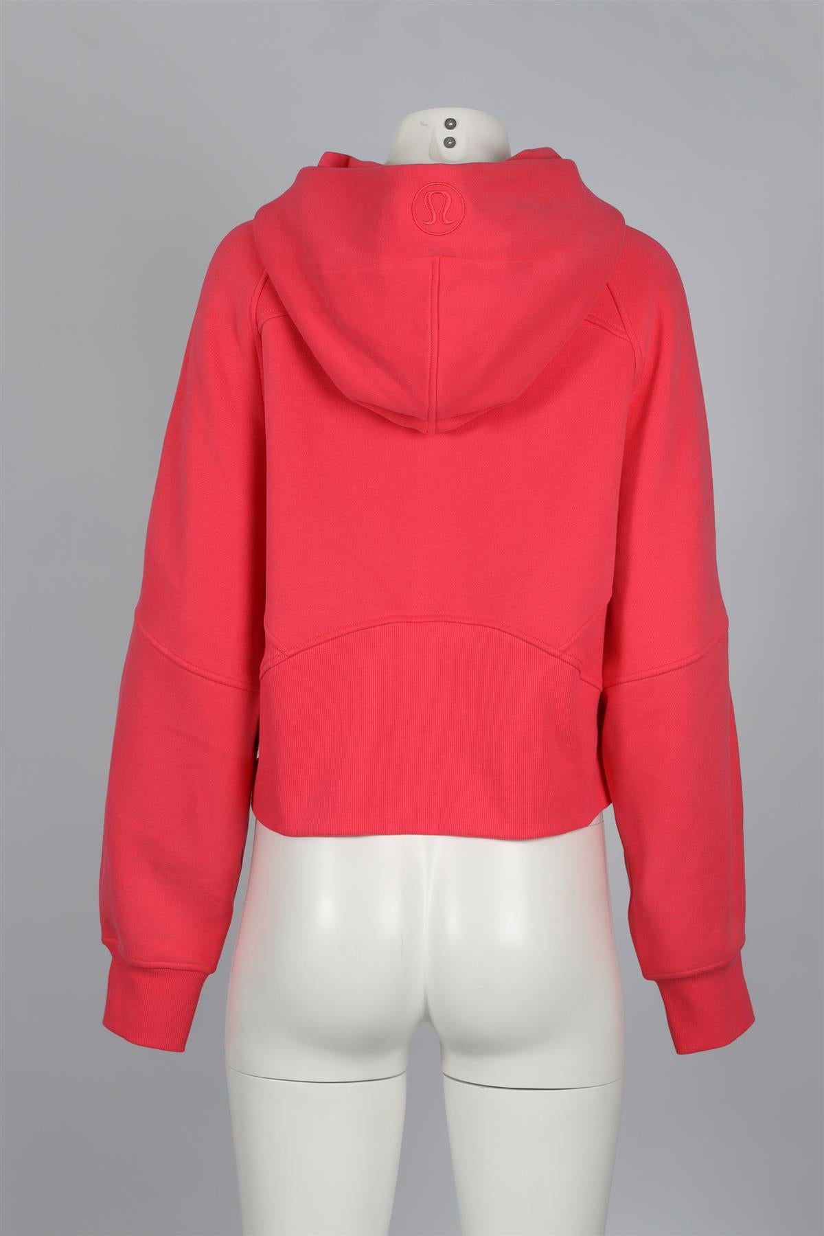 LULULEMON PINK COTTON BLEND HOODIE MEDIUM-LARGE