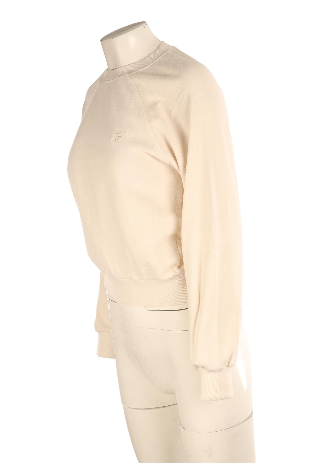 ETERNE CREAM COTTON SWEATSHIRT SMALL