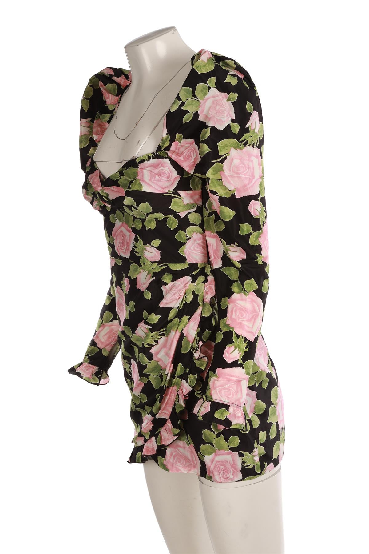 ALESSANDRA RICH MULTI SILK MINI DRESS IT 40 UK 8