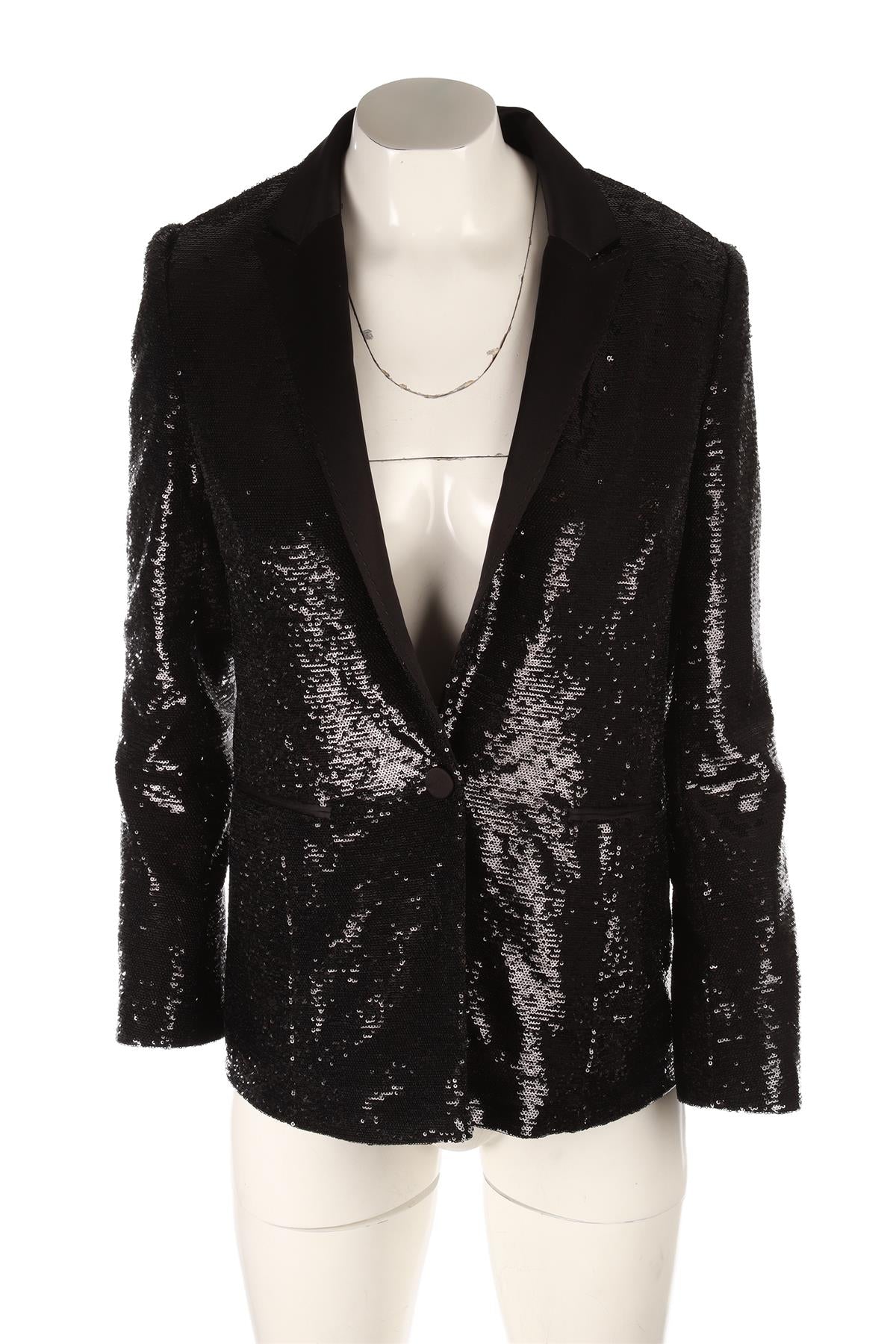 BLACK SEQUIN BLAZER