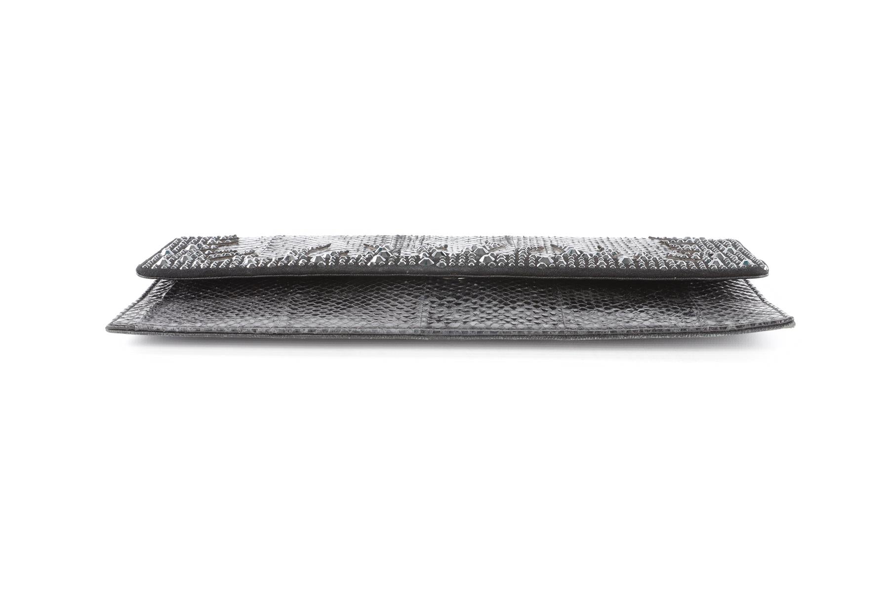 PHILIPP PLEIN BLACK LEATHER CLUTCH