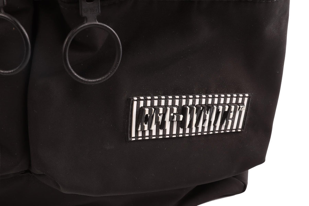 OFF-WHITE BLACK NYLON BACKPACK
