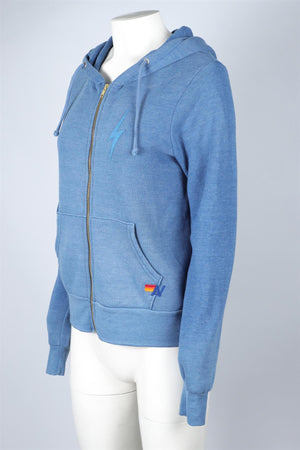 AVIATOR NATION NAVY COTTON HOODIE XSMALL