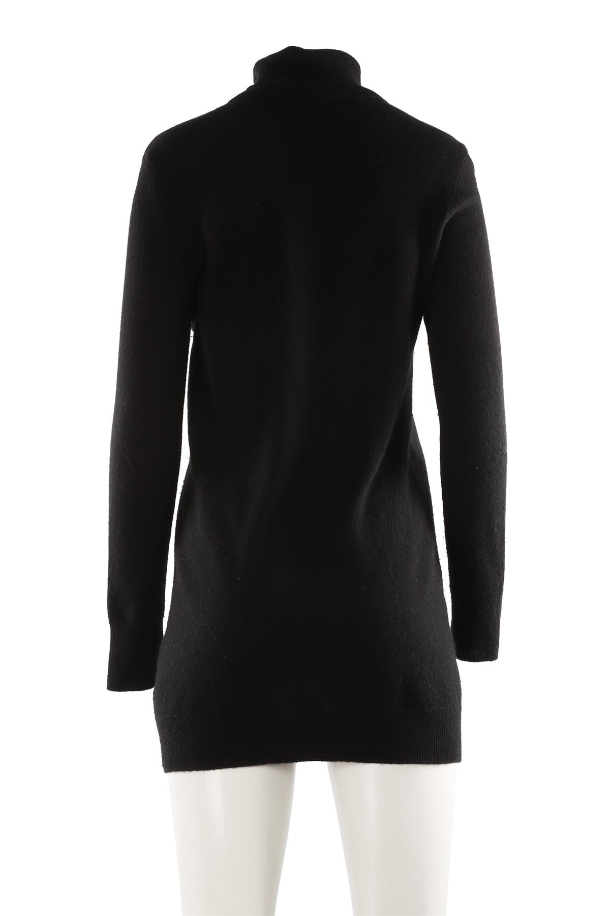 BLACK CASHMERE MINI DRESS