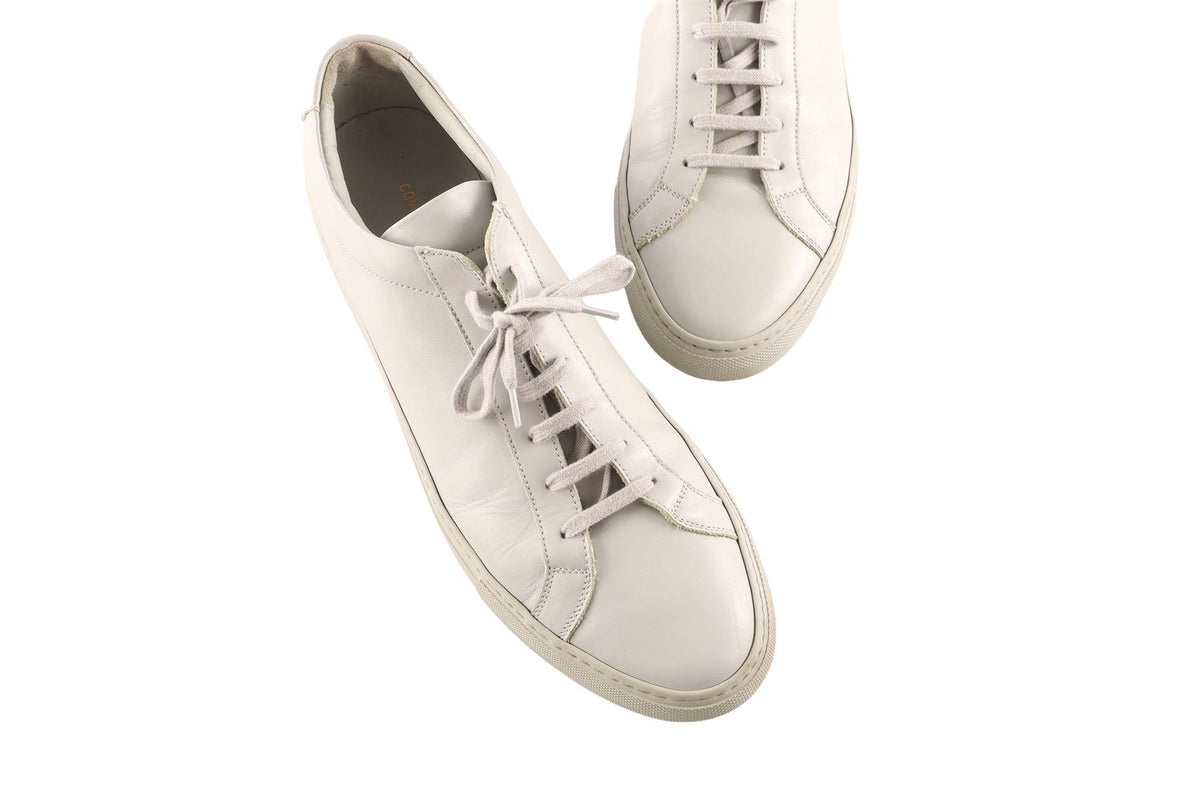 COMMON PROJECTS GREY MEN'S LEATHER SNEAKERS EU 46 UK 12 US 13