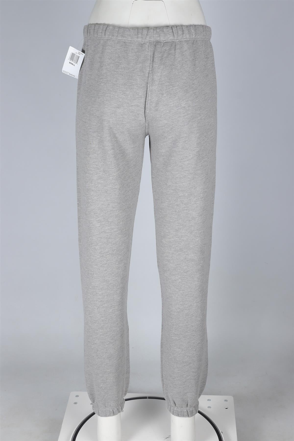 ETERNE GREY COTTON TRACK PANTS SMALL