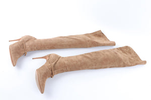 JENNIFER CHAMANDI TAN SUEDE OVER THE KNEE HIGH BOOTS EU 38.5 UK 5.5 US 8.5