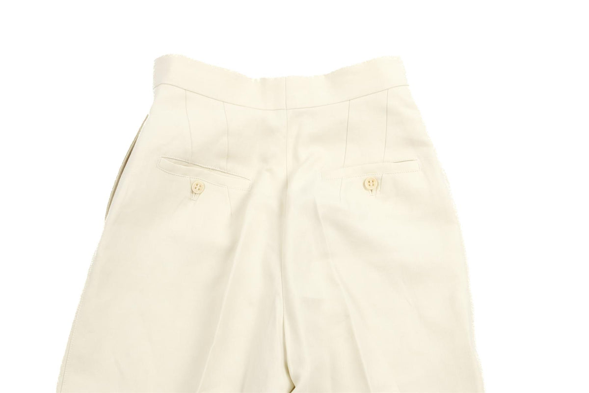 RAEY IVORY COTTON STRAIGHT LEG PANTS UK 6