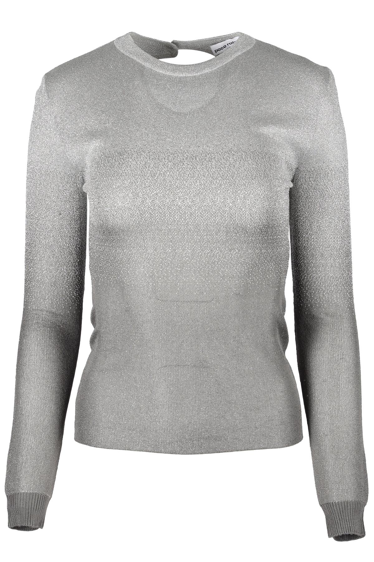PACO RABANNE SILVER KNIT TOP SMALL