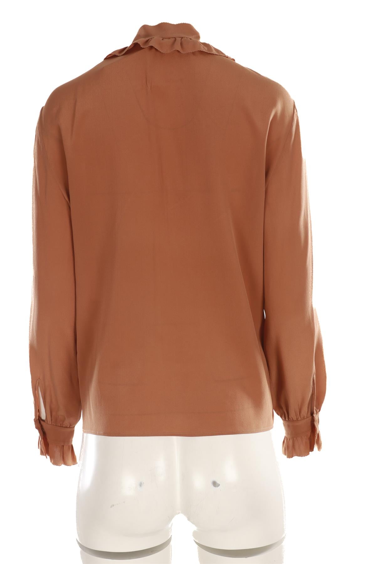 CHLOÉ BROWN SILK SHIRT FR 38 UK 10