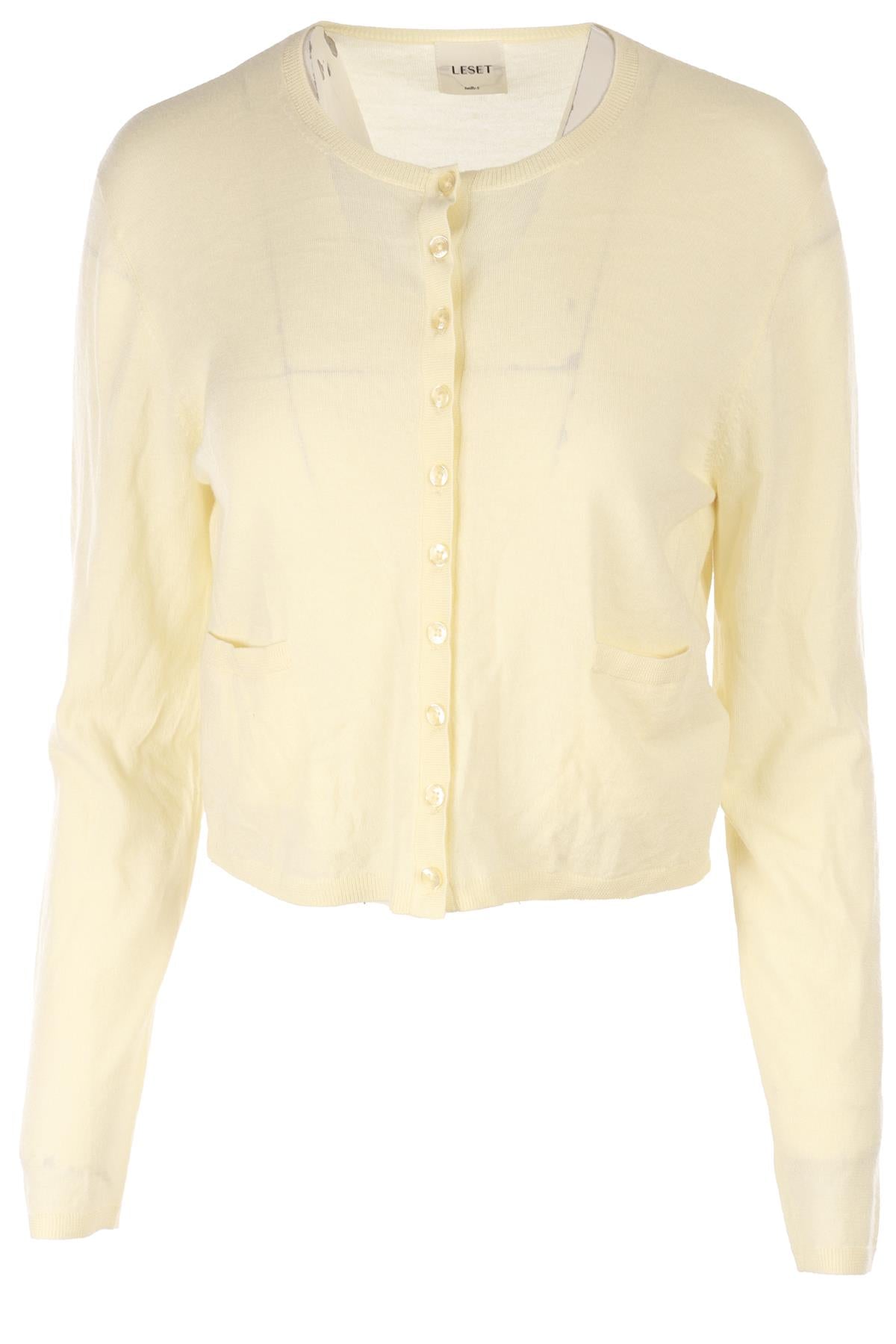LESET YELLOW WOOL CARDIGAN SMALL
