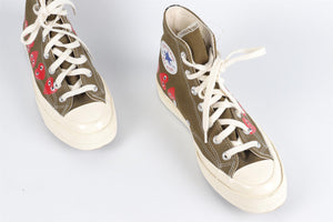 CONVERSE + COMME DES GARÇONS GREEN CANVAS SNEAKERS EU 39 UK 6 US 8