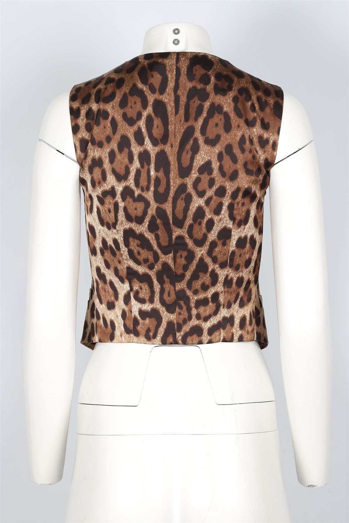 DOLCE & GABANNA BROWN WOOL WAISTCOAT IT 36 UK 4