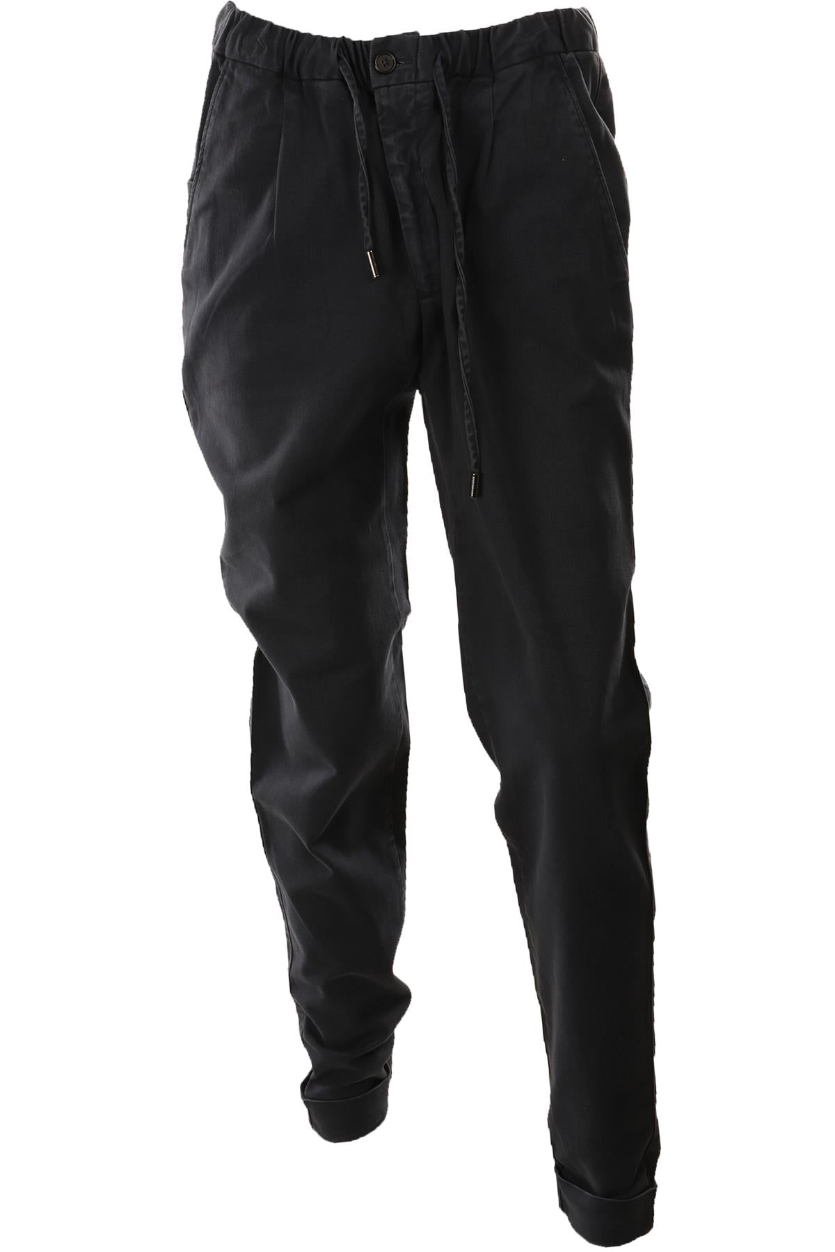 THOM SWEENEY NAVY MEN'S COTTON STRAIGHT LEG PANTS IT 50 UK 34