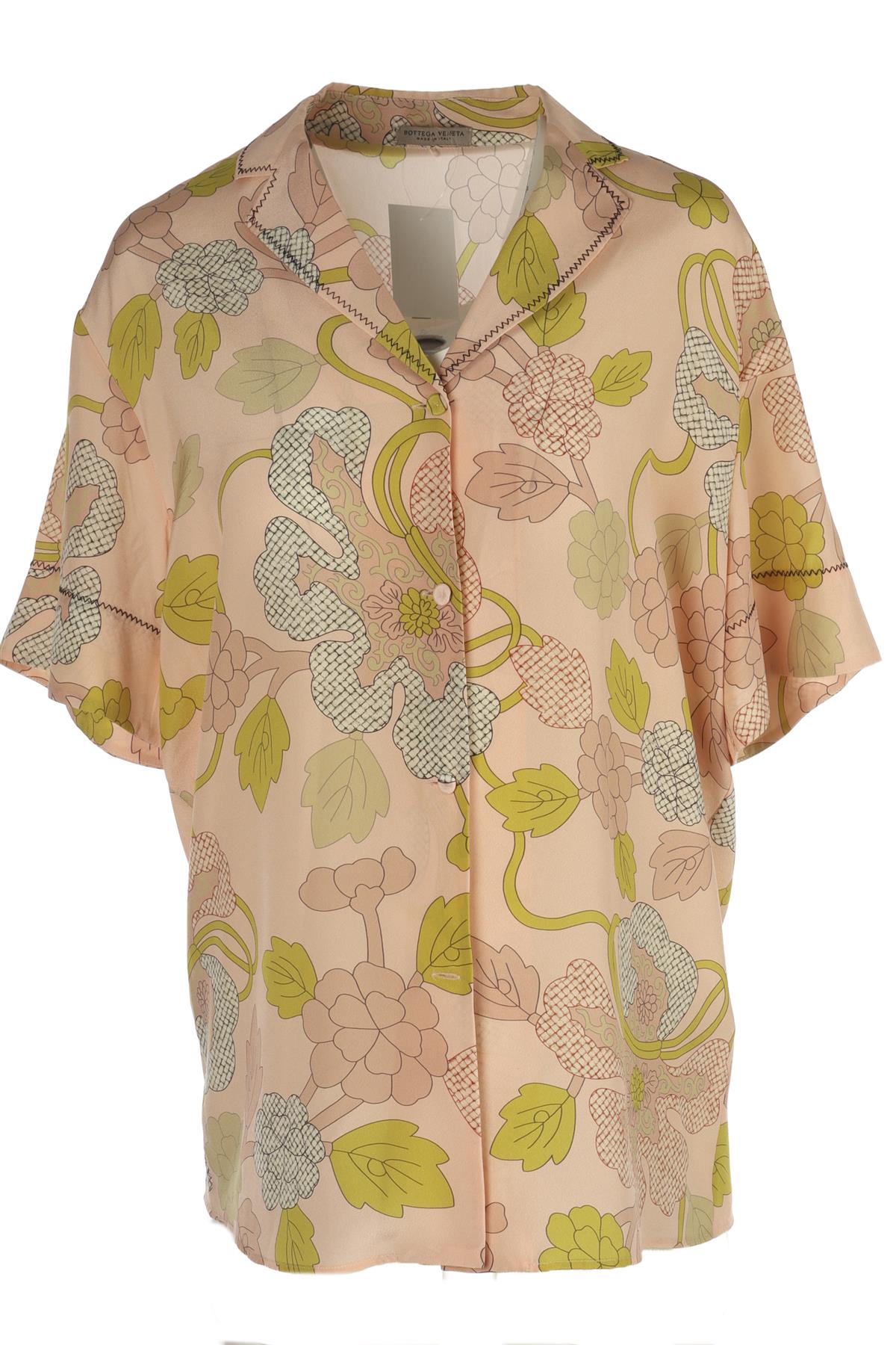 BOTTEGA VENETA PINK SILK SHIRT IT 46 UK 14