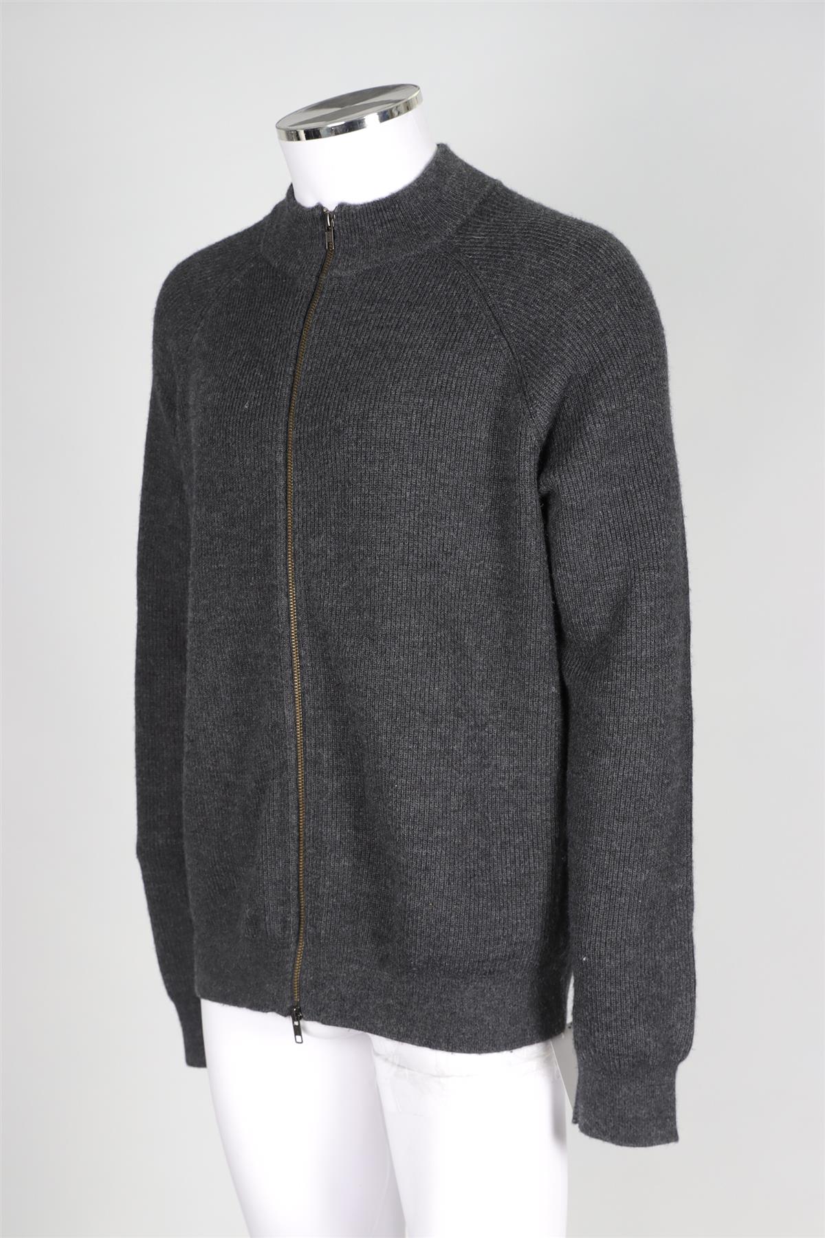 THEORY GREY MEN'S WOOL CARDIGAN XLARGE
